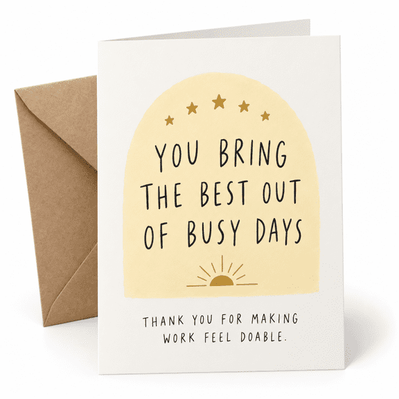 Manager Appreciation Note Boss Appreciation Card, Thank You for Teamwork-Focused Leadership ...