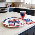 thumbnail image 6 of 10Pcs Patriotic American Flag Paper Plates, 7 Inch Disposable Party Dinner Plates, Red White Blue Star Tableware, USA Independence Day Party Supplies for Veterans Day, Election Day, BBQ, Picnic, 6 of 6