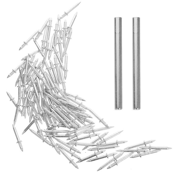 TOYMYTOY 200 Pcs Double Head Seamless Nail Secure Fixation for Professional Use