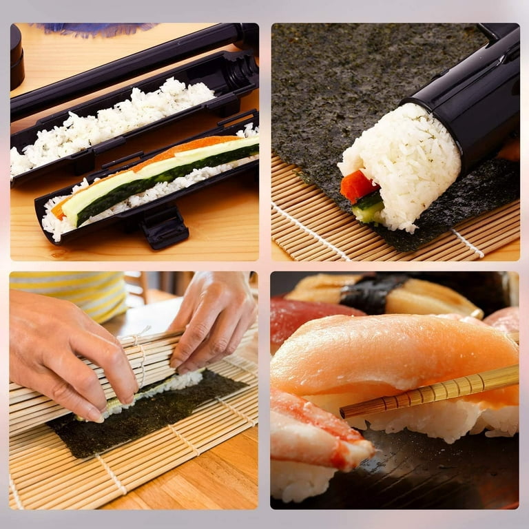 URED Professional Super Space Sushi Bazooka シ蛍pgrade Sushi Roller Mold Food Grade Plastic シ Sushi Maker Rice Vegetable Meat DIY Sushi Making Kit Ma