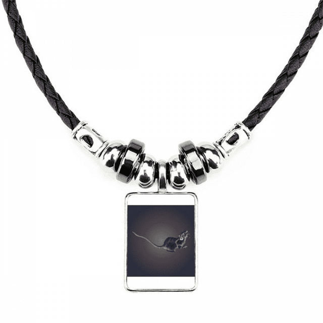 Collier Zodiaque Chinois Vitalité Intelligence Bijou Couple Pendentif en Corde de Cuir