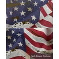 thumbnail image 6 of Shabby Chic Flag Linen Curtain Valance for Bedroom/Bathroom/Kitchen/Office/Living/Dining Room Window,Patriotic Memorial Independence Day Rod Pocket Topper Decorative Cafe Drapes Panel 60"x18", 6 of 6