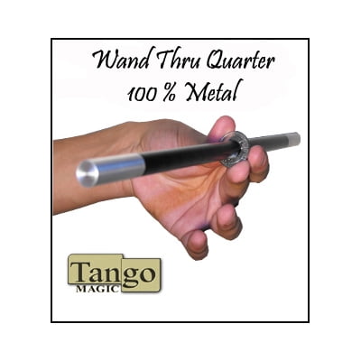 Wand Thru Quarter (includes gimmicked coin) by Tango -
