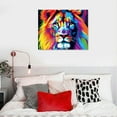 thumbnail image 4 of COMIO  abstract Colorful painting Lion Picture Canvas print Wall art Modern decor design Animal Paintings Artwork for office dorm Home Living Room Decor, 4 of 4