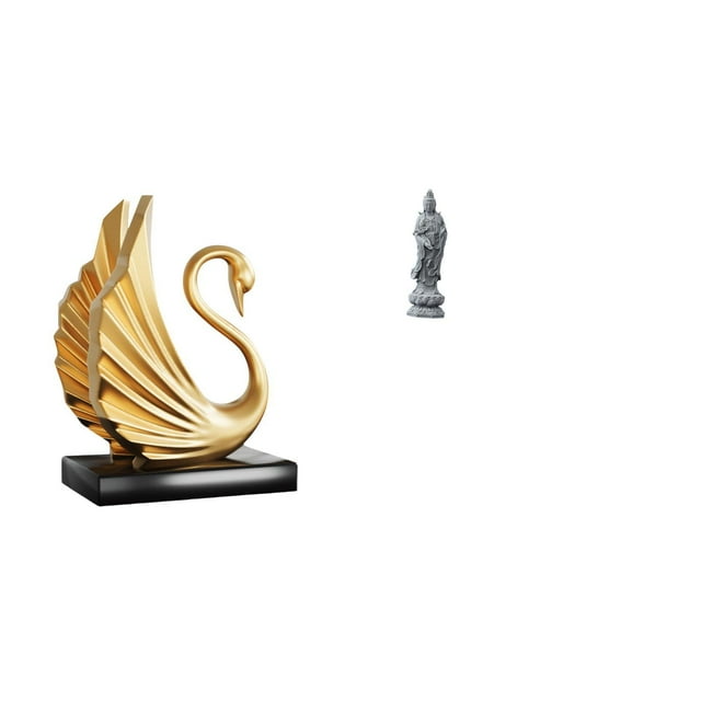 Figura De Cisne, Arte Moderno, Escultura Animal Y Estatua De Guan Yin, Regalos Tradicionales, Adorno De Buda Femenino Kuanyin Para Sala De Estar, Gabinete, Decoración Del Hogar