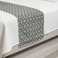 thumbnail image 2 of Abstract Bed Runner, Tribal Inspired Geometric Elements on a Plain Background, Decorative Accent Bedding Scarf for Hotels Homes and Guestrooms, Twin, Charcoal Grey and White, by Ambesonne, 2 of 2