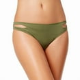 thumbnail image 2 of Bar III Women's Cut-Out Hipster Bikini Bottoms, Army Green, X-Small, 2 of 2