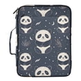 thumbnail image 2 of Haosy Accordion File Organizer Zipper Binder 500 Sheet 6-Tab Expanding File Folder Multi-Pocket 1.2 Inch 3 Ring Cartoon Sitting Panda, 2 of 7