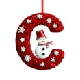 thumbnail image 2 of Luxcidy Personalized Christmas Ornaments-Personalized A-Z Letter Ornaments for Christmas Tree, Snowman Christmas Ornaments, Cute Flat Christmas Tree Letter Decoration Gift for Kids(C), 2 of 6