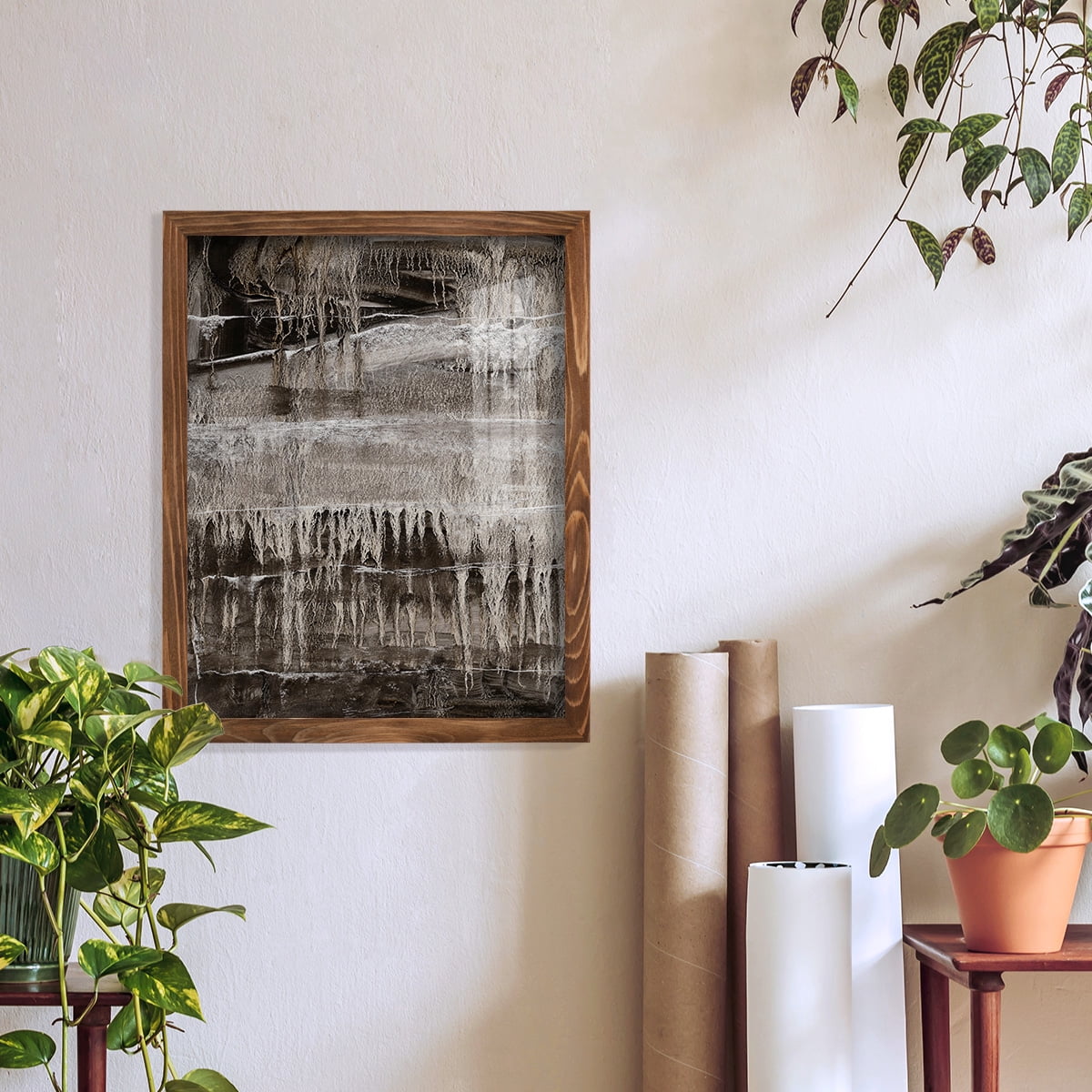 Continuum IV -Framed Print w/glass-Walnut