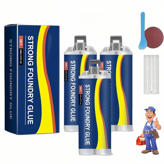 Sictive Weld Super Glue - Professional-Grade Adhesive for High-Strength Bonding. Fast-Setting, Gap-Filling Formula Repairs Engines, Tools, Fuel Tanks, Plumbing, Concrete (3PCS)