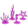 thumbnail image 1 of 4 Piezas De Decoración De Fiesta De Sirena Oceánica Para Suministros De Decoración De Baby Shower, Morado SM SunniMix Centro de mesa de fiesta de sirena, 1 of 7