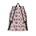 thumbnail image 2 of Lsque Skull Guitar record lips Pattern Canvas Daypack, Durable Backpack, High-quality Versatile Backpack,Vintage Compact Backpack-Small, 2 of 6