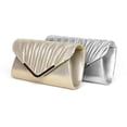 thumbnail image 1 of 2 Pcs Nouvelle Pochette de Soirée Plissée Sac à Main de Mode pour Fête Sac de Robe de Soirée Formelle Sac Bandoulière, 1 of 5