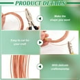 thumbnail image 4 of 1 Roll 32.81 Feet Solid Copper Wire 18 Gauge Round Soft Copper Wire Pure Copper Wire for Jewelry Making Craft Gem Wrapping, 4 of 9