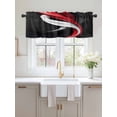 thumbnail image 2 of Valances for Windows Abstract Stitching Rod Pocket Cafe Window Treatments Valance Curtains for Kitchen Bathroom Laundry Basement Windows 42"x12", 2 of 9