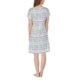 thumbnail image 3 of Jane And Bleecker Women's 2 Pack Short Sleeve Sleepshirt  Pajama Dresses M/Stripe/Navy, 3 of 5