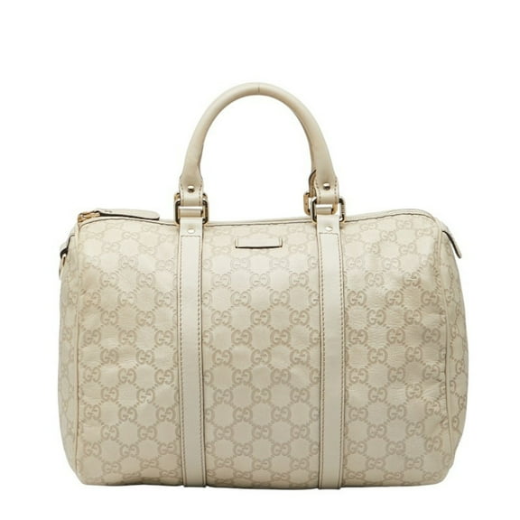 Pre-Owned Gucci Guccissima Handbag 193603 Ivory Leather Women's GUCCI (Good)