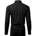 thumbnail image 3 of Berlioni Italy Men's Slim-Fit Premium French Convertible Cuff Solid Dress Shirt (Black,2XL (18-18½) sleeve: 34/35), 3 of 4