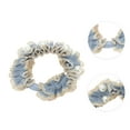 thumbnail image 3 of Unique Bargains 1 Pc Lace Faux Pearl Scrunchies for Home Blue, 3 of 5