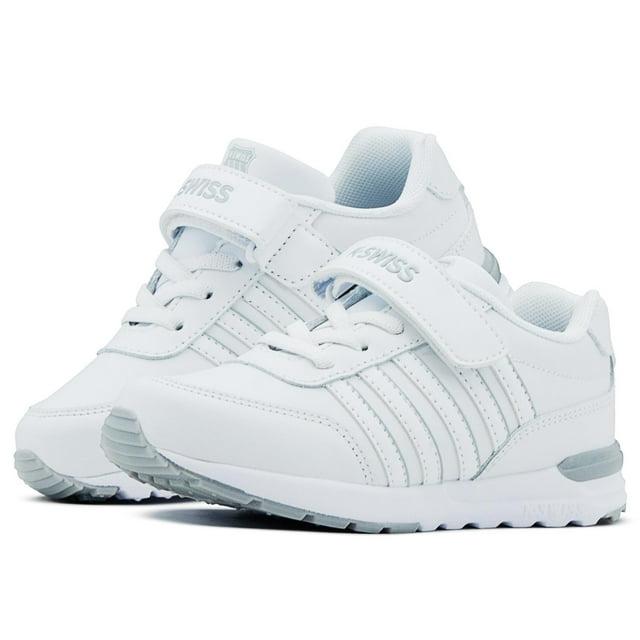 Tenis Deportivo Escolar Infantil K-Swiss Blanco Con Velcro blanco 21