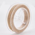 thumbnail image 4 of 1roll Brass Cable Chains Textured Soldered with Spool Flat Oval Golden 2x1.4x0.4mm about 39.37 Feet(12m)/roll, 4 of 4