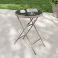 thumbnail image 1 of Mainstays Patio Folding Glass Table - Black, 1 of 6