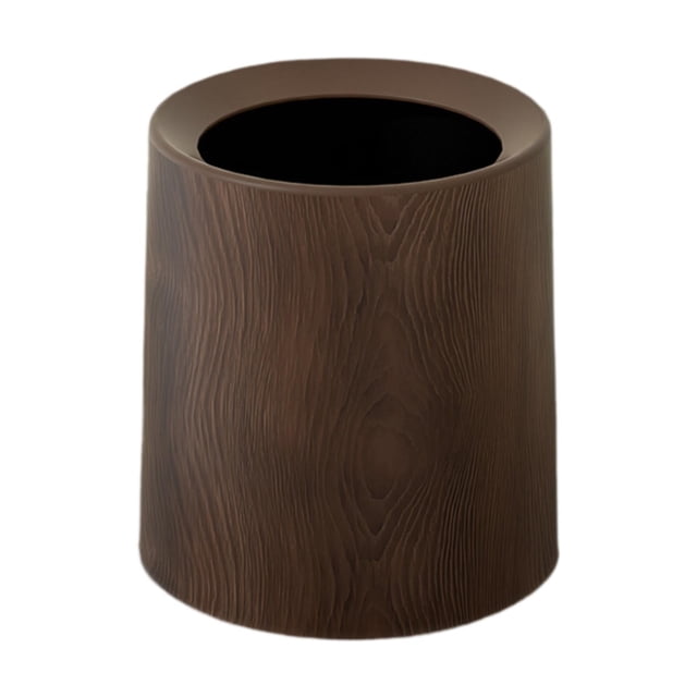 Papelera BLESIY cesto para basura con vetas de madera 4L