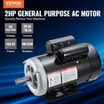 thumbnail image 2 of Motor eléctrico VEVOR 2HP 1725 rpm 115V/230V monofásico, 2 of 9