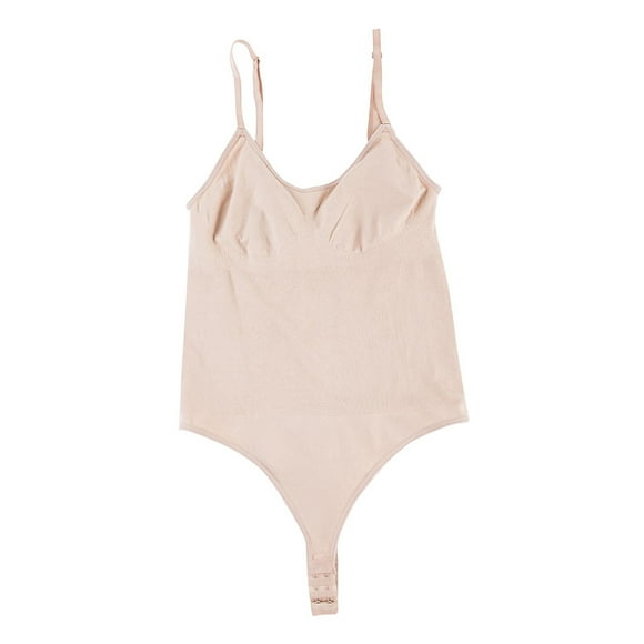 Body moldeador para mujer, color liso, con tirantes, corsé ajustado y espalda descubierta. Moldeador de poliéster para mujer.