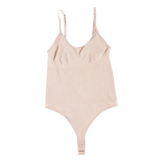 Body moldeador para mujer, color liso, con tirantes, corsé ajustado y espalda descubierta. Moldeador de poliéster para mujer.