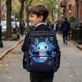 thumbnail image 4 of Aplkyhs Blue Axolotl Backpack for Girls Boys Age 6-18 Adorable School Bag Lightweight Water Resistant Multi-pocket Bookbag for Travel & Daily Use, 4 of 7