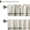 thumbnail image 5 of H.VERSAILTEX Blackout Thermal Insulated Window Curtains Bedroom Darkening Black out Drapes for Living Room Back Tab/Rod Pocket Draperies, 2 Panels, 52" x 84", Ivory/Cream, 5 of 7