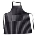 thumbnail image 1 of Delantal de cocina ajustable impermeable con dos bolsillos para cocinas, restaurantes, panaderos y bares en blanco y negro, 1 of 15