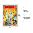 thumbnail image 2 of Orlando - Florida, USA - Walt Disney World Resort - National Airlines - Vintage Airline Travel Poster by Bill Simon c.1970s - Fine Art Matte Paper Print (Unframed) 30x44in, 2 of 4
