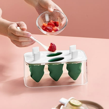 

Bluelans Ice Cream Mold Eco-friendly Tree Shape Silicone Handmade Ice Pop Maker for Dorm