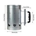 thumbnail image 3 of Heavy Duty Charcoal Chimney Starter for BBQ Grill – Rapid Fire Starter for Charcoal, Briquettes & Coal – Compact Easy to Use Chimney Lighter for Outdoor Grilling, Camping Barbecue Accessories, 3 of 6