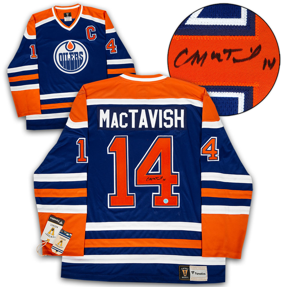 Craig MacTavish Edmonton Oilers Autographed Blue Fanatics Vintage