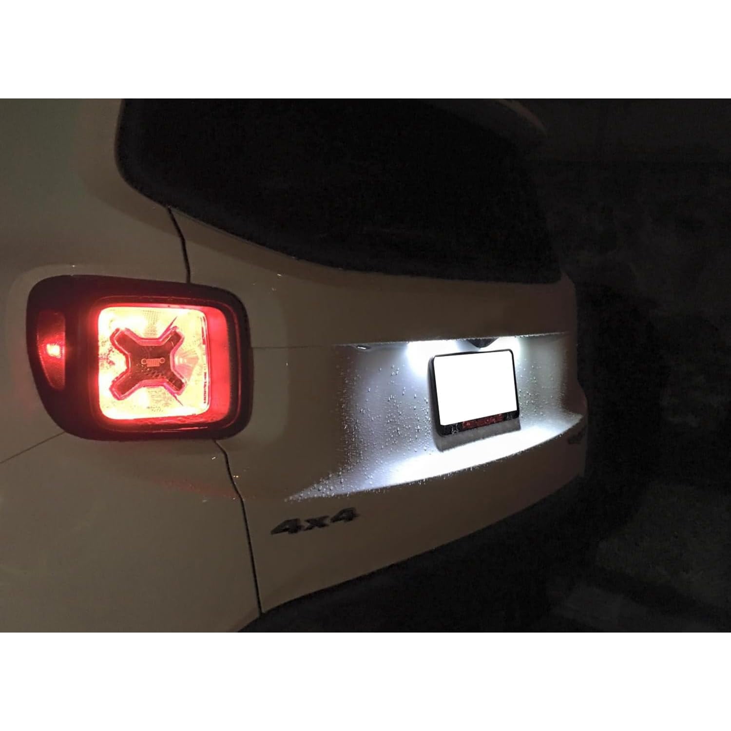 OEM-Fit 3W Full LED License Plate Light Kit For Jeep 2015-up Renegade, Powered by 18-SMD Xenon White LED & Can-bus Error Free