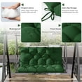 thumbnail image 3 of Kimunuk Outdoor Swing Cushion , 40" X 40" X 5" Waterproof Bench Chair Replacement Cushion with 6 Ties for Patio Porch, Green, 3 of 7