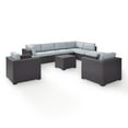 thumbnail image 2 of BISCAYNE 8 PERSON OUTDOOR WICKER SEATING SET IN MIST - TWO LOVESEATS, TWO ARM CHAIRS, ONE ARMLESS CHAIR, COFFEE TABLE, OTTOMAN, 2 of 4