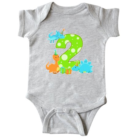 

Inktastic Dinosaur party-Second Birthday Gift Baby Boy or Baby Girl Bodysuit