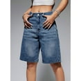 thumbnail image 5 of SOMER Women's Jean Shorts Y2K Mid-Low Waist Baggy Jorts Denim Shorts Jean Shorts Summer Streetwear, 5 of 7