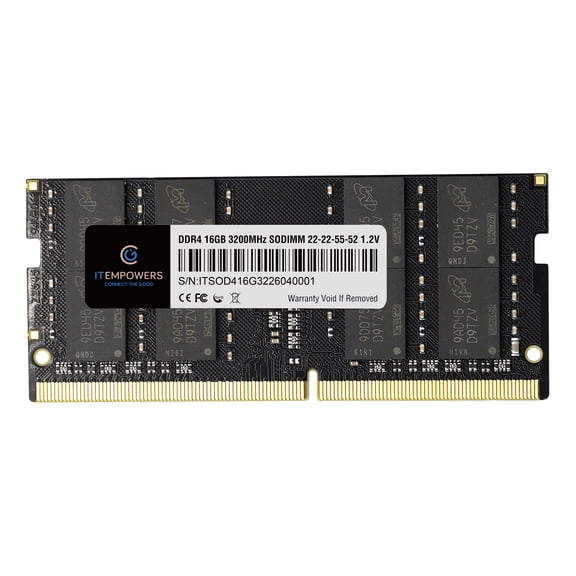 ITEMPOWERS 16GB DDR4 3200MHz SODIMM Laptop Memory, 260-Pin, PC4-25600