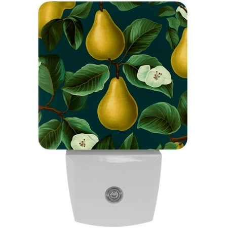 

Pears LED Square Night Lights - Bright and Compact Bedroom or Bathroom Lighting Solution with Auto on/Off Sensor - Set of 2 Square Shaped Nightlights