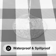 thumbnail image 3 of decorUhome Fitted Checkered Tablecloth, Vinyl Rectangular Table Cloth for 30"×72"in(90"×197"cm) Tables, Waterproof Buffalo Plaid Table Cover, Grey and White, 3 of 8