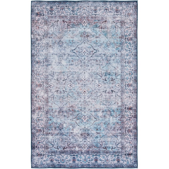 SAFAVIEH Tucson Faith Oriental Machine Washable Runner Rug, Rust/Green, 2'6" x 8'