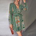 thumbnail image 4 of Robe à Manches Longues pour Femmes Sexy Mode Décontractée Imprimé Floral Robe Mini à Manches Longues Col en V Robe Décontractée pour Femmes Robe Mini Sexy pour Femmes Robe Longue Sexy pour Femmes Décontractée, 4 of 8