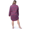 thumbnail image 3 of Fruit of the Loom Women's Beyond Soft Long Sleeve Button Down Flannel Sleepshirt, Sizes S-4X, 3 of 9