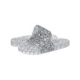thumbnail image 5 of Women Rhinestone Decor Outdoor And Indoor Glamorous Flat Slides Jelly Glitter Slide Sandals Slippers, 5 of 5